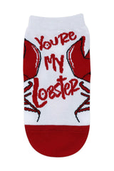 Friends You Are My Lobster & Living My Best Life With Friends Lowcut Socks For Women - White