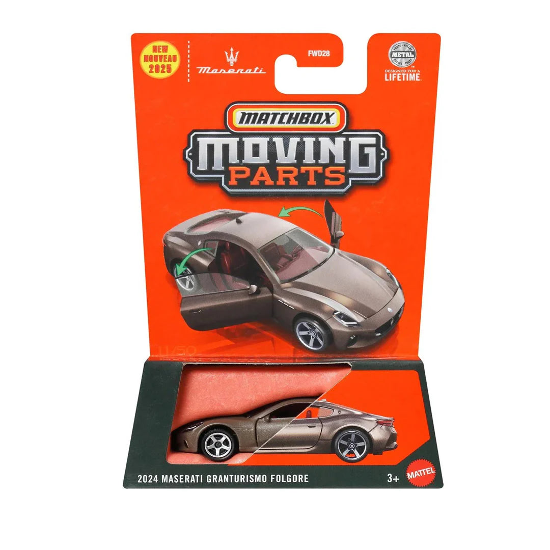 Matchbox Scale 1 : 64 Moving Parts 2025 Vehicles Exclusive Collection - 2024 Maserati Granturismo Folgore