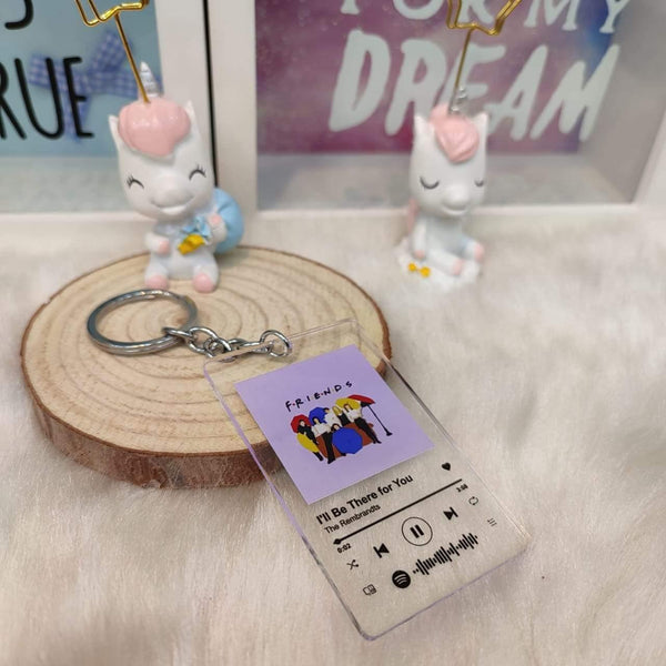 Friends Acrylic Keychain With Scannable Barcode - ThePeppyStore