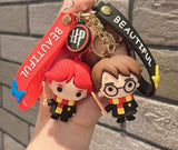 Harry Potter 3D Silicon Keychain With Bagcharm and Strap (Set of 5)
