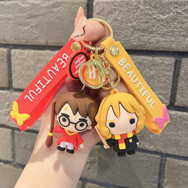 Harry Potter 3D Silicon Keychain With Bagcharm and Strap (Set of 5) - ThePeppyStore