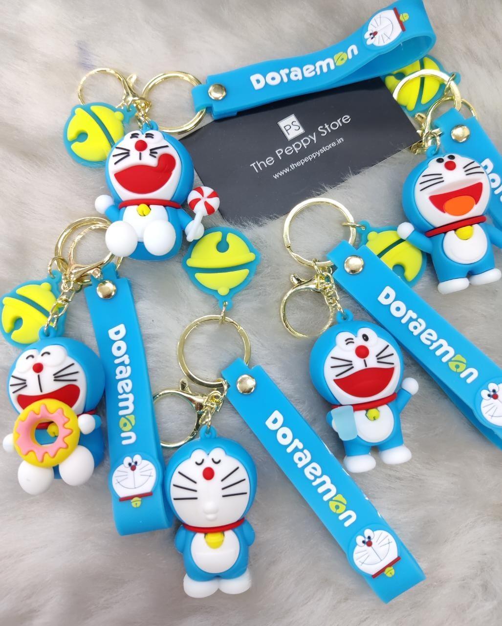 Doraemon Silicone Keychain + Strap + Bagcharm ( Choose from Dropdown) - ThePeppyStore