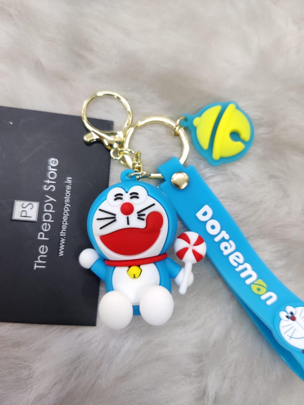 Doraemon Silicone Keychain + Strap + Bagcharm ( Choose from Dropdown) - ThePeppyStore