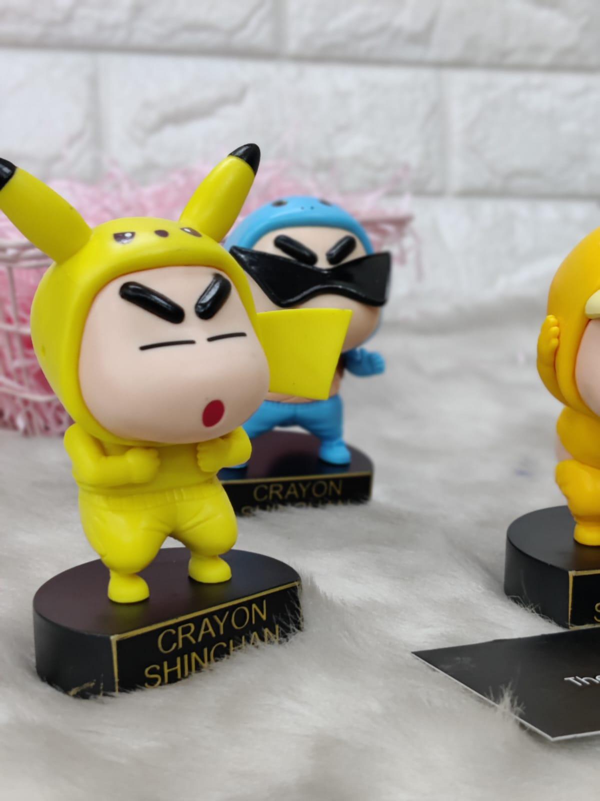 Shinchan Figure Set of 5 - Pokemon's Version - ThePeppyStore