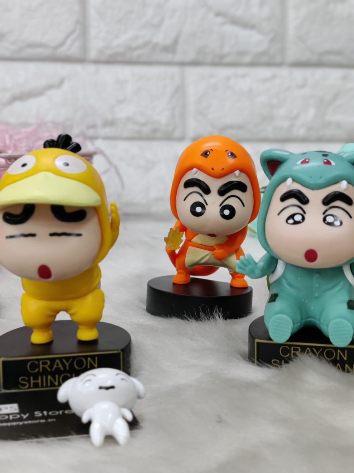 Shinchan Figure Set of 5 - Pokemon's Version - ThePeppyStore