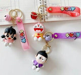 Doraemon Silicon Keychain With Bagcharm And Strap (Select From Drop Down Menu) - ThePeppyStore