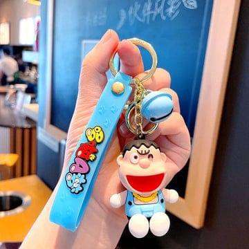 Doraemon Silicon Keychain With Bagcharm And Strap (Select From Drop Down Menu) - ThePeppyStore