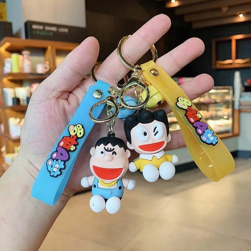 Doraemon Silicon Keychain With Bagcharm And Strap (Select From Drop Down Menu) - ThePeppyStore