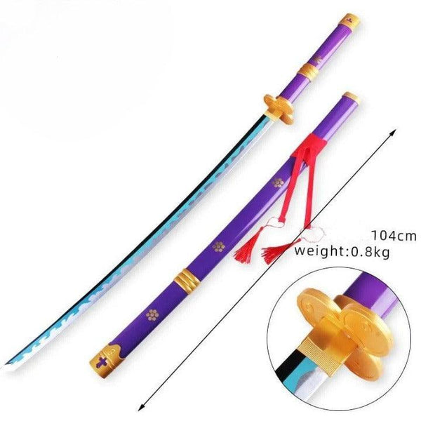 Zoro Enma Voilet Sword - Wooden (No COD Allowed On This Product) - ThePeppyStore