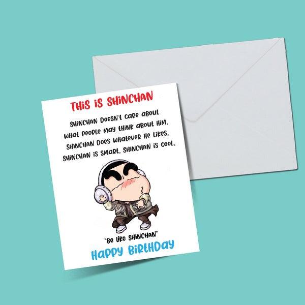 Shinchan Greeting Card - ThePeppyStore