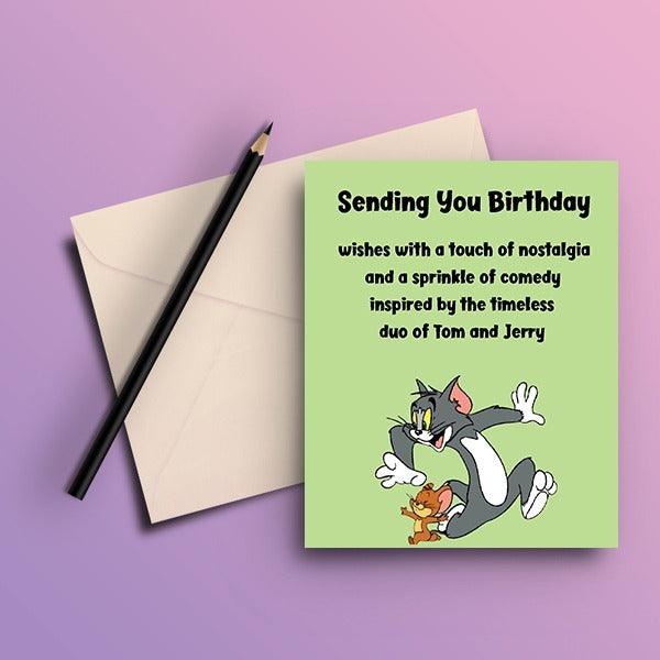 Tom and Jerry Happy Birthday Greeting Card - ThePeppyStore