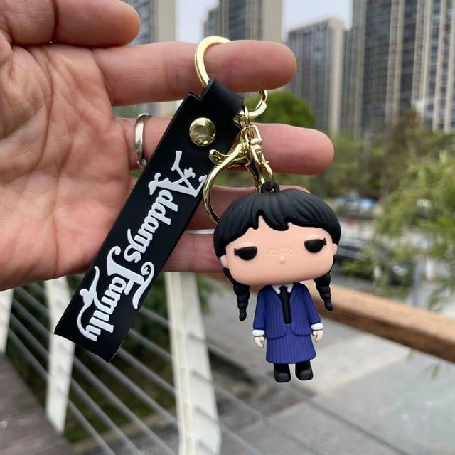 Wednesday Addams Silicon Keychain With Bagcharm And Strap (Select From Drop Down) - ThePeppyStore