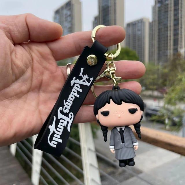 Wednesday Addams Silicon Keychain With Bagcharm And Strap (Select From Drop Down) - ThePeppyStore