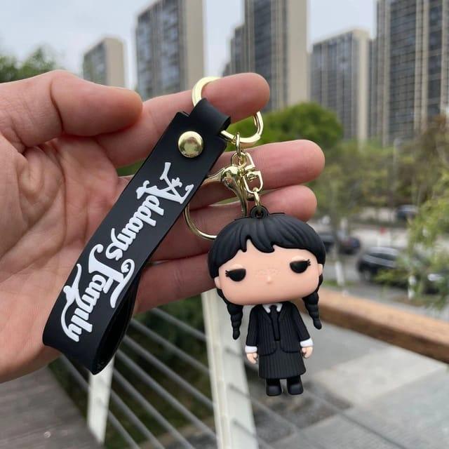 Wednesday Addams Silicon Keychain With Bagcharm And Strap (Select From Drop Down) - ThePeppyStore