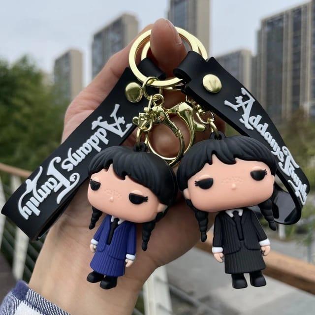 Wednesday Addams Silicon Keychain With Bagcharm And Strap (Select From Drop Down) - ThePeppyStore