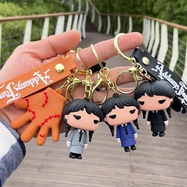 Wednesday Addams Silicon Keychain With Bagcharm And Strap (Select From Drop Down) - ThePeppyStore