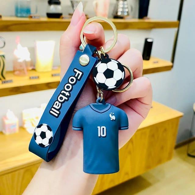 Football Player Jersey Silicon Keychains with Bagcharm and Strap (Select From Drop Down Menu) - ThePeppyStore