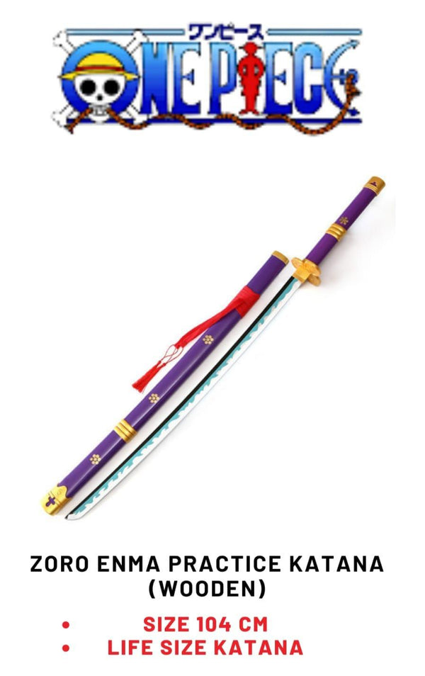 Zoro Enma Voilet Sword - Wooden (No COD Allowed On This Product) - ThePeppyStore