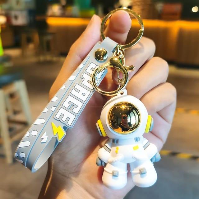 Astronaut Silicon Keychain With Bagcharm And Strap (Select From Drop Down Menu) - ThePeppyStore