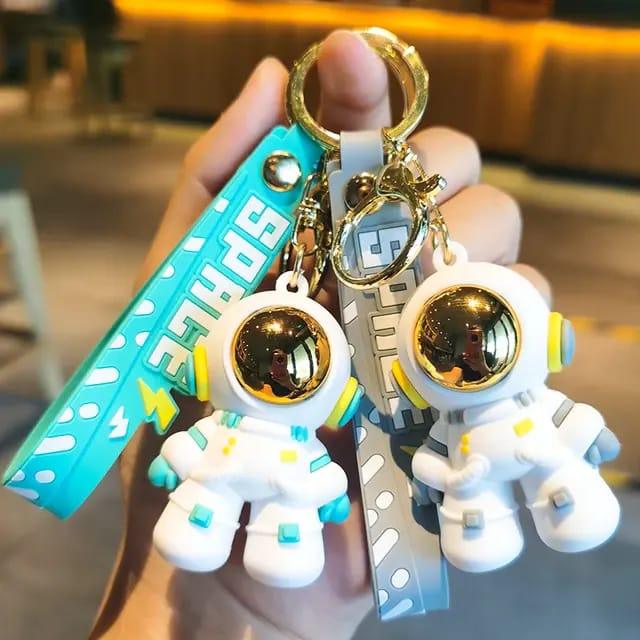 Astronaut Silicon Keychain With Bagcharm And Strap (Select From Drop Down Menu) - ThePeppyStore