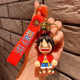One Piece Monkey D' Luffy Silicon Keychain With Bagcharm and Strap (Choose From Drop Down Menu) - ThePeppyStore