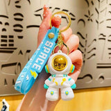 Astronaut Silicon Keychain With Bagcharm And Strap (Select From Drop Down Menu) - ThePeppyStore