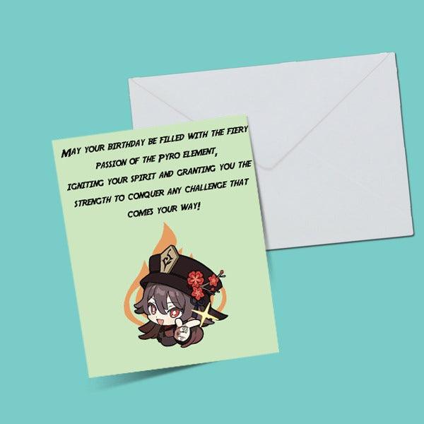 Genshin Impact Birthday Greeting Card - ThePeppyStore