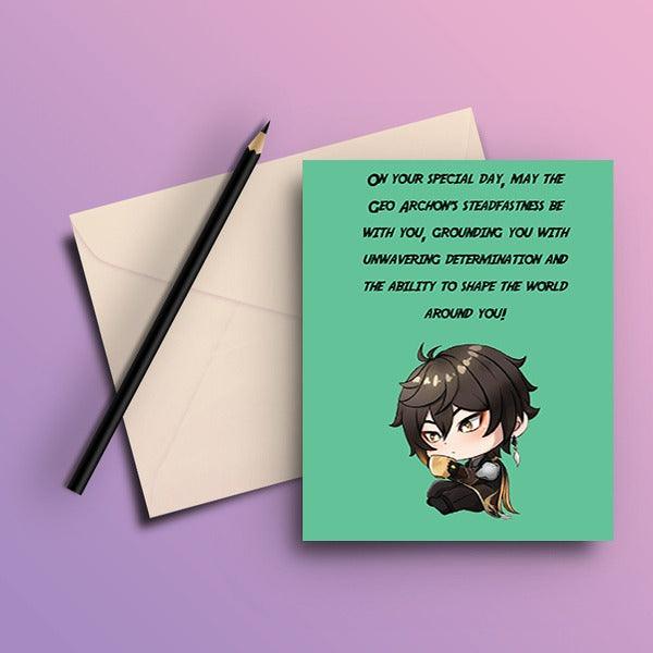 Genshin Impact Birthday Greeting Card - ThePeppyStore