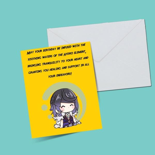 Genshin Impact Birthday Greeting Card - ThePeppyStore