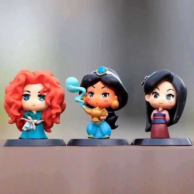 Princess Sitting Chibi Figures – Set Of 9