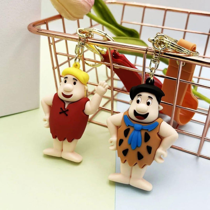 Flintstones Silicon Keychain With Bagcharm And Strap (Select From Drop Down) - ThePeppyStore