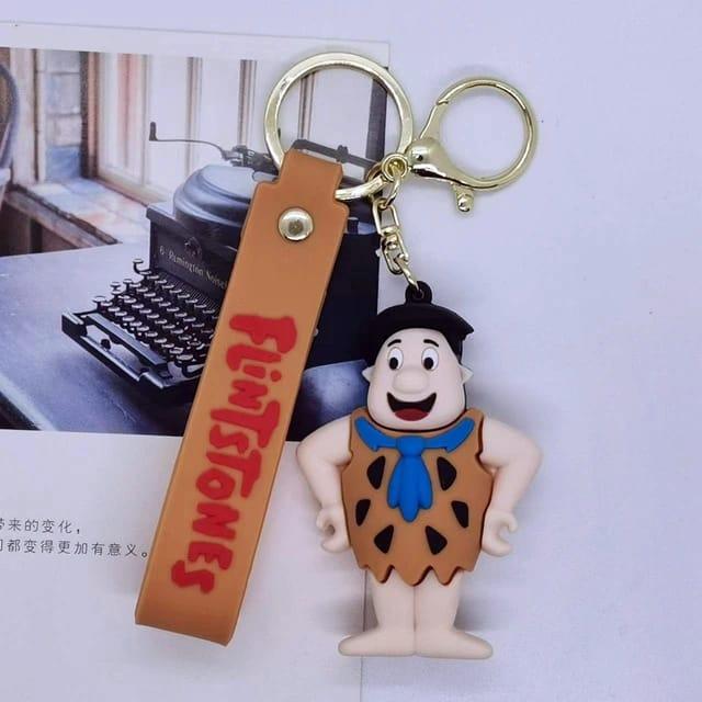 Flintstones Silicon Keychain With Bagcharm And Strap (Select From Drop Down) - ThePeppyStore