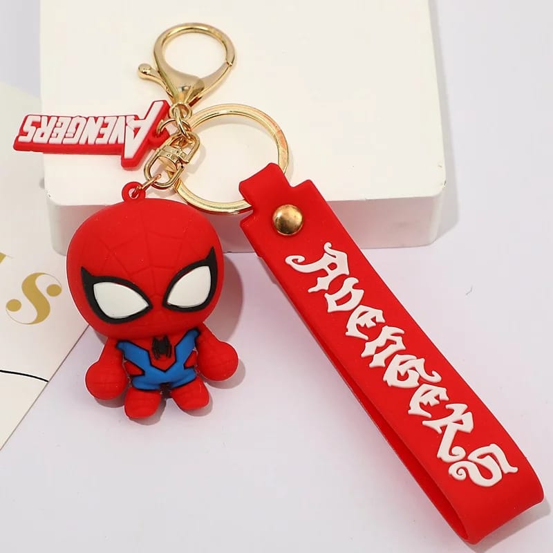 Spiderman Silicon Keychain With Bagcharm and Strap