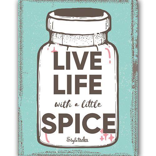 Live Life With Little Spice Fridge Magnet - ThePeppyStore