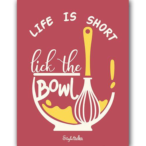 Lick The Bowl Fridge Magnet