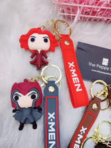 X-Men 3D Silicon Keychain With Bagcharm And Strap (Set of 6)