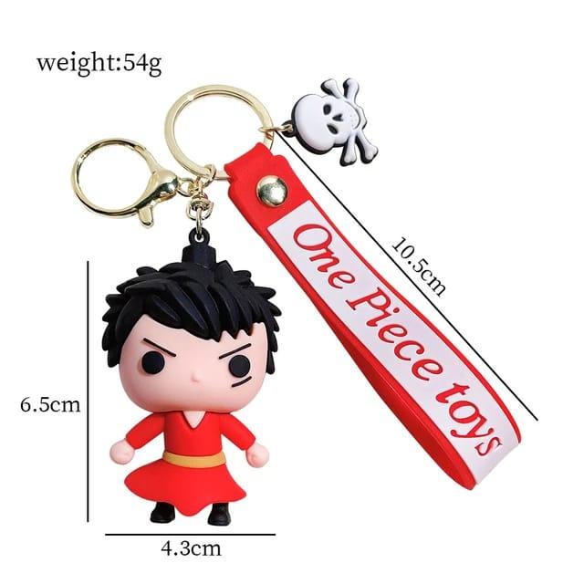 One Piece Character 3D Silicon Keychain with Bagcharm and Strap (Choose From DropDown Menu) - ThePeppyStore