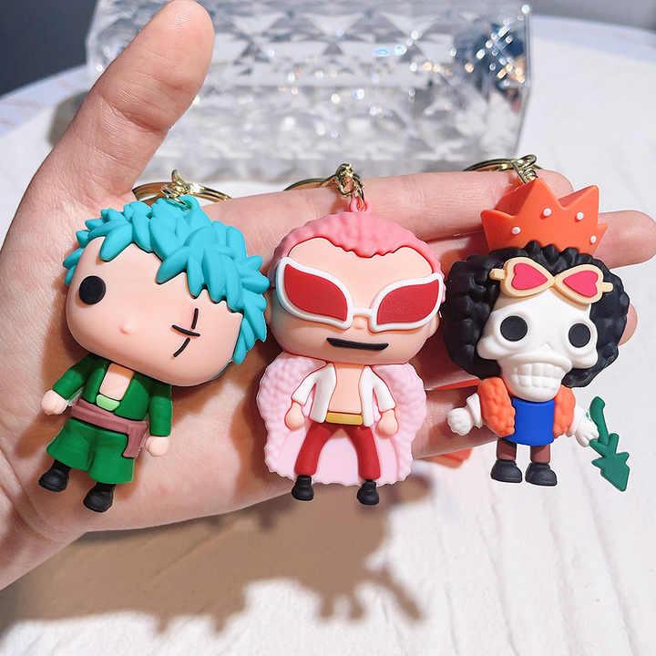 One Piece Character 3D Silicon Keychain with Bagcharm and Strap (Choose From DropDown Menu) - ThePeppyStore