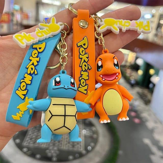 Pokemon Silicon Keychains with Bag Charm and Strap(Select from Dropdown Menu) - ThePeppyStore