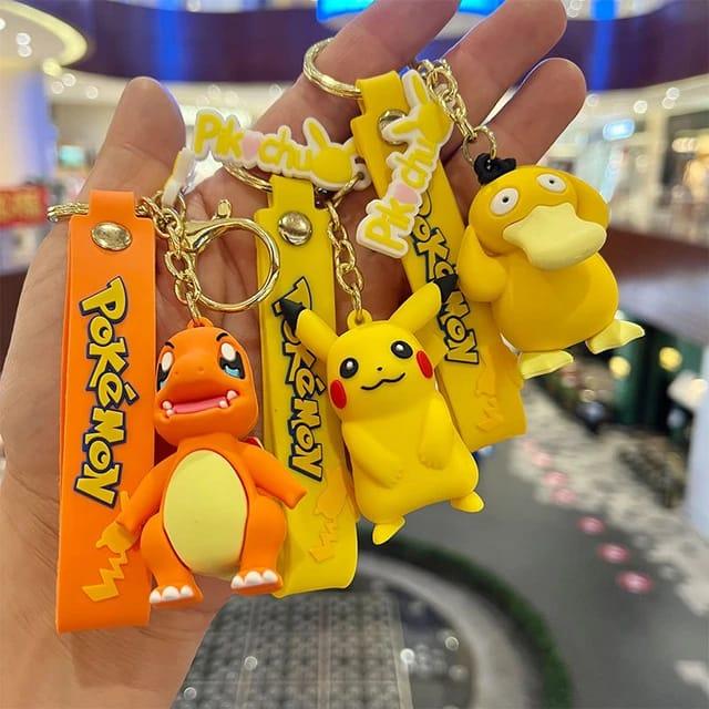 Pokemon Silicon Keychains with Bag Charm and Strap(Select from Dropdown Menu) - ThePeppyStore