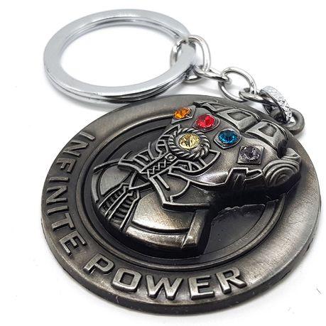 Infinity Power Gauntlet Silver Metal Keychain