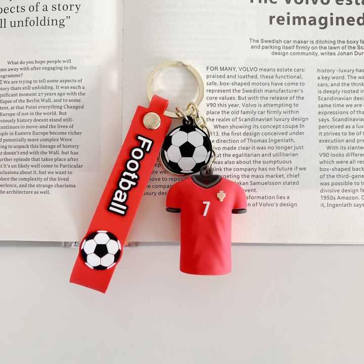 Football Player Jersey Silicon Keychains with Bagcharm and Strap (Select From Drop Down Menu) - ThePeppyStore