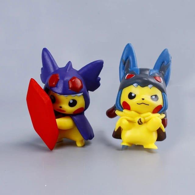 Pikachu Pokemon's Cosplay Version Collectable Figures Set Of 7 - ThePeppyStore