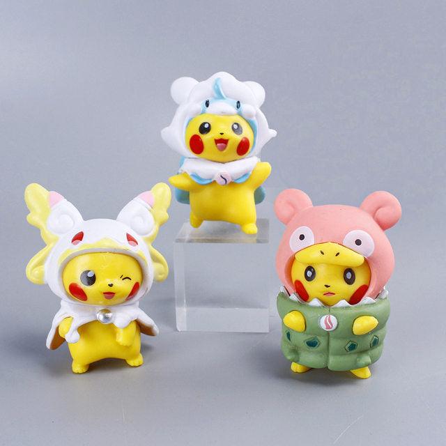 Pikachu Pokemon's Cosplay Version Collectable Figures Set Of 7 - ThePeppyStore