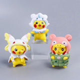 Pikachu Pokemon's Cosplay Version Collectable Figures Set Of 7