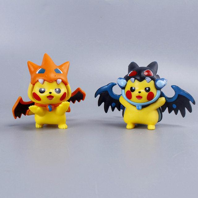 Pikachu Pokemon's Cosplay Version Collectable Figures Set Of 7 - ThePeppyStore