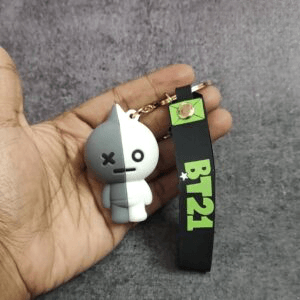 Bts / Bt21 keychains with Bagcharm and Strap ( Select From Dropdown Menu) - ThePeppyStore