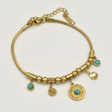 Turquoise Gem Azure Charm Bracelet - ThePeppyStore