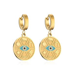 Symbolic Turkish Treasure Hoop Earrings