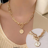 Queen Elizabeth Coin Layered Necklace - ThePeppyStore